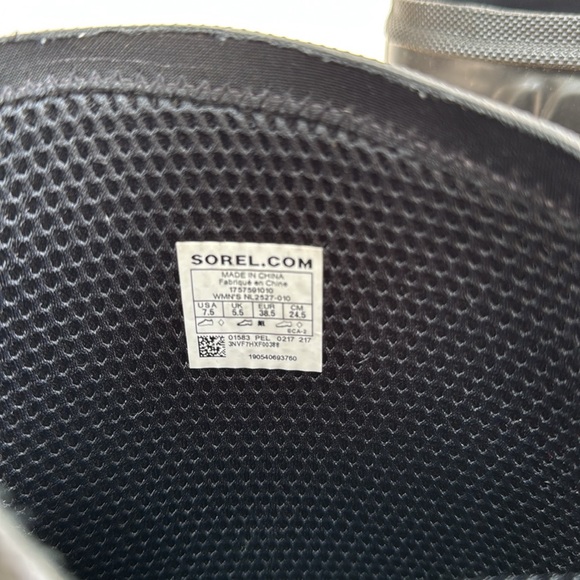 Sorel Joan Tall Wedge Rain Boots Knee High Waterproof, black size 7.5. Worn once - Picture 4 of 5